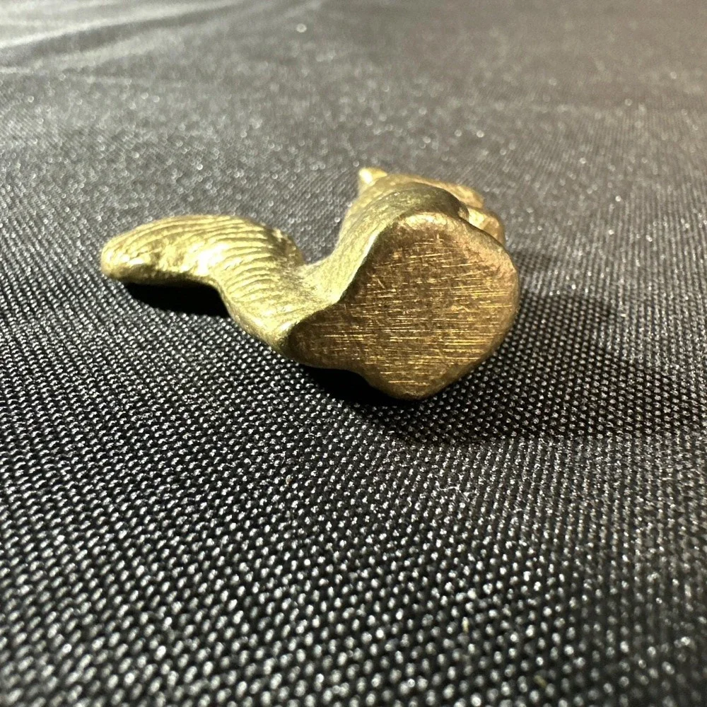 Miniature Brass Dollhouse Decor Lot 3 Squirrel Vase Candle Holder Collectibles